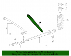 Rear left shock absorber G-class W463 G63 19-24