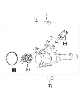 Thermostat housing Jeep Compass 17- 2.4 with sensor
