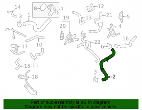 Left cooling hose for Toyota Camry v70 18-24 2.5
