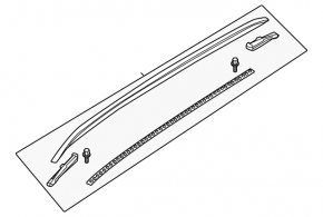 Railing longitudinal right Volvo V90 17-22 usa chrome
