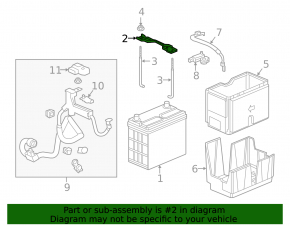 Battery mount Honda CRV 17-19 3 parts