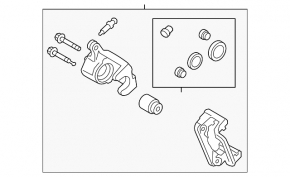 Rear right caliper Nissan Leaf 18-