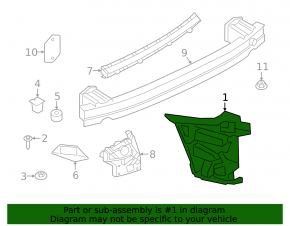 Rear bumper mount, right fender, BMW 4 Series G22 G26 21-26 M4