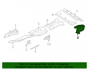 Heat shield muffler rear right BMW X5 G05 19-23