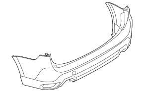 Bare rear bumper for Subaru Forester 19-24