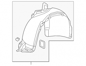 Front left fender liner for VW Tiguan 18-21