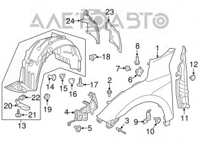 Front right wing Honda Civic X FC 16-19