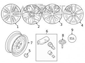 Spare Wheel Mount Hyundai Tucson 16-21