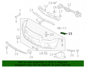 Left front bumper mount for Mitsubishi Outlander 10-13