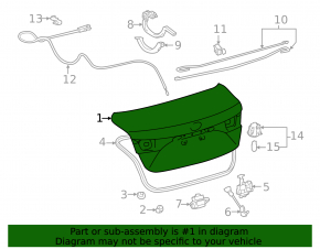 Toyota Avalon 13-18 trunk lid