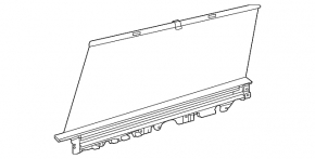 Curtain of the rear left door Toyota Highlander 20-25 black