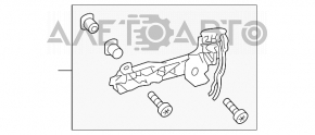 Toyota Highlander 14-19 rear left door handle mechanism without traction