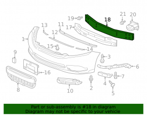 Honda Civic 12-12 Front Bumper Reinforcement (Aluminum)