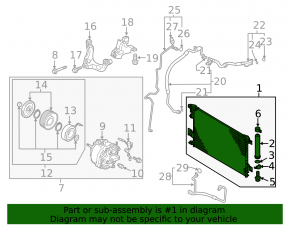 Mitsubishi Outlander Sport ASX 10-23 Air Conditioning Condenser Radiator