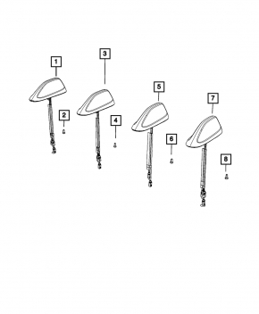 Jeep Grand Cherokee WL 22-25 fin antenna