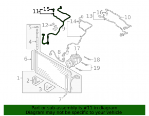 Air conditioning hose for Audi Q7 4L 10-15
