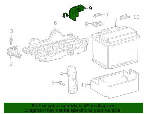 Positive terminal cover for Toyota Rav4 battery 19- 2.5