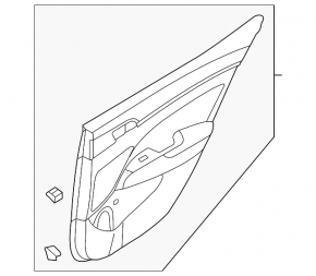 Door trim card rear right Hyundai Elantra AD 17-18 cloth beige
