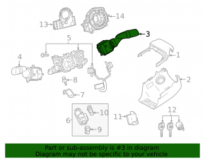 Right steering column switch for Toyota Camry v70 18-24