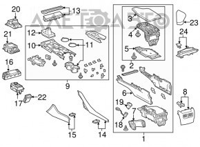 USB Hub, AUX Lexus ES 9-21