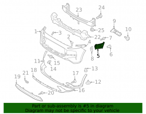 Right brake cooling duct for Hyundai Santa Fe 21-23 hybrid