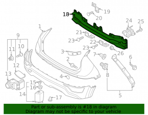Rear bumper reinforcement Kia Niro 23- HEV, PHEV