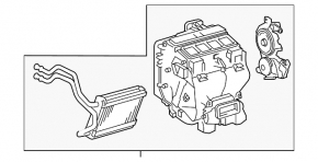 Bare case air conditioner, left side Toyota Camry v50 12-14 usa
