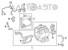 Bare case air conditioner, left side Toyota Camry v50 12-14 usa