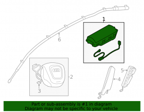 The Audi A4 B8 08-16 passenger airbag in the dashboard