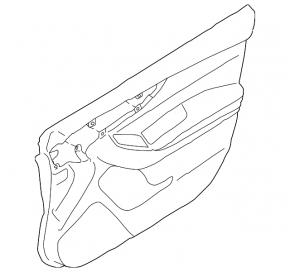 Door trim card front left Subaru XV Crosstrek 18-23 black
