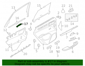 Rear left door curtain hook for Porsche Macan 15-24