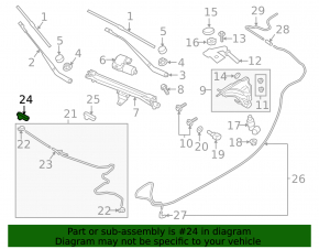 Windshield washer nozzle right Porsche Macan 15-18