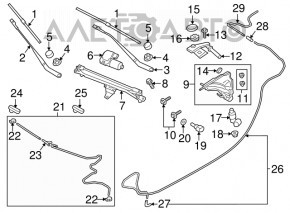 Windshield washer nozzle right Porsche Macan 15-18