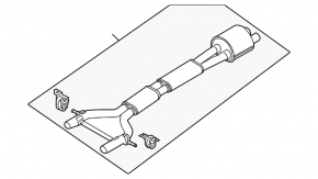 Exhaust line middle section Porsche Panamera 14-16 4.8 GTS