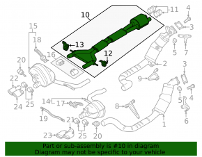 Exhaust line middle section Porsche Panamera 14-16 4.8 GTS