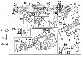 Throttle valve Porsche Cayenne 958 11-18 3.6