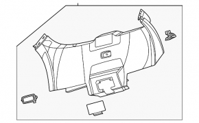 Lower Trunk Door Trim Ford Mustang Mach-E 21-23 Black