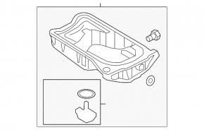Oil pan VW Passat b7 12-15 USA 3.6