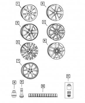 Wheel disk R17 Jeep Grand Cherokee WK2 11-21