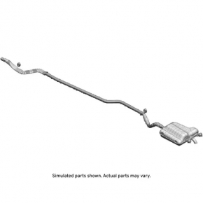 Muffler exhaust pipe with barrel Chevrolet Volt 16-