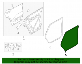 Door seal rear left Volvo XC40 19-25