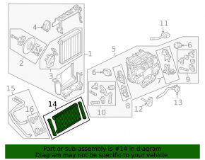 Audi A6 C7 12-18 heater radiator