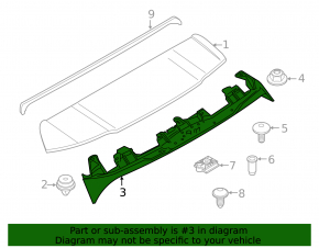 BMW X3 G01 18-23 Trunk Spoiler Lower Part