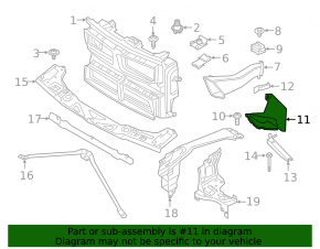 BMW X2 F39 18-23 B46 Auxiliary Radiator Air Duct