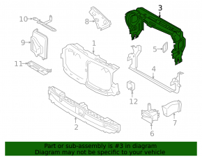 Upper radiator deflector BMW X7 G07 19-