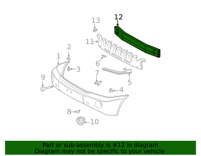 Toyota Highlander 2001-2007 Front Bumper Reinforcement