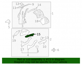 Left wing apron inner panel for Toyota Prius 50 16-22