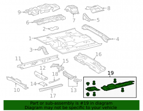 Rear underbody protection Toyota Camry v50 12-14 usa