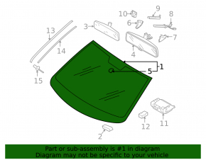 Windshield VW Tiguan 09-17 pilkington