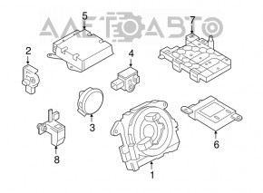 Rear left airbag sensor for Audi A3 8V 15-20